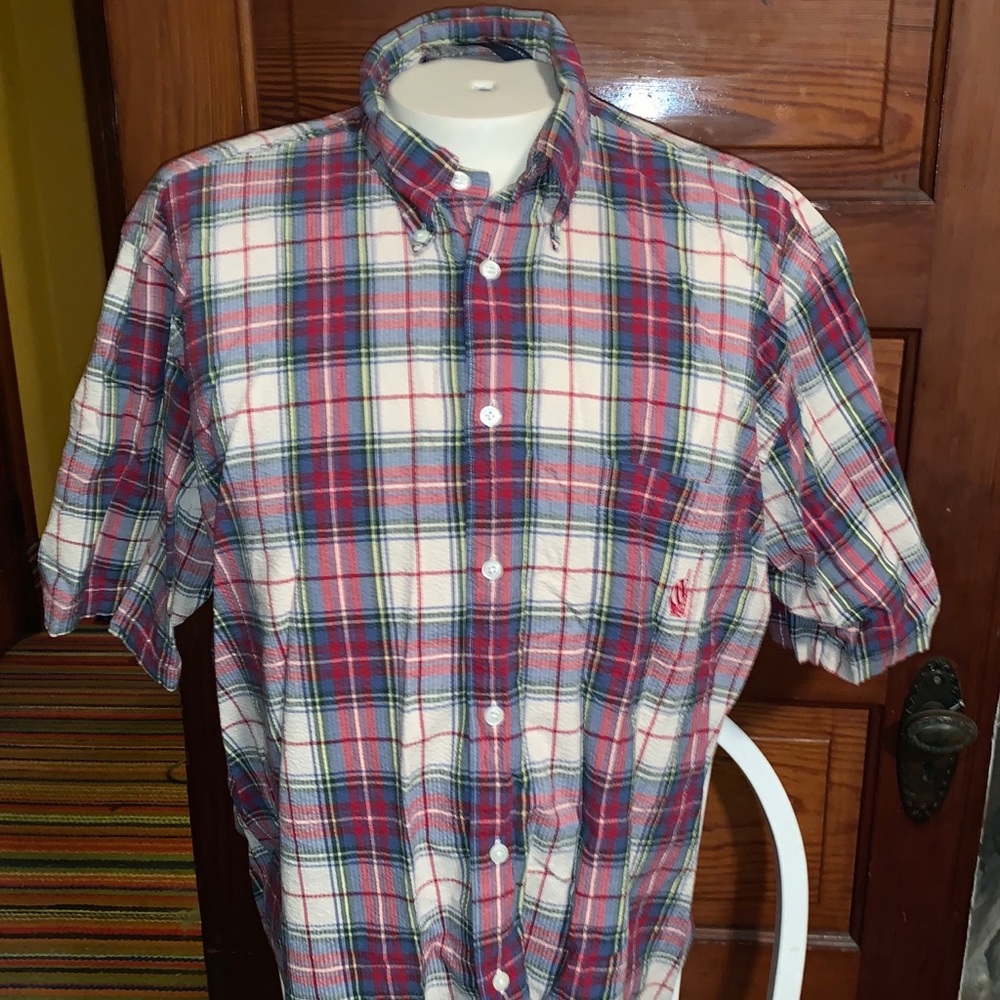Nautica plaid button up shirt